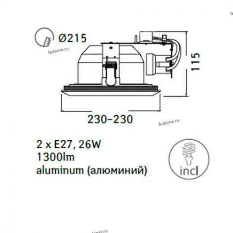 Встраиваемый точечный светильник Arte Lamp Downlights A8015PL-2SS