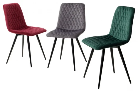 Стул CHILLI-X ЗЕЛЕНЫЙ #19, велюр / черный каркас 4 шт/ 1 к