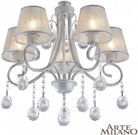 Потолочная люстра Arte Milano Amalfi-7146 337146/5 WT+SL (220V, подвески)