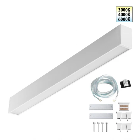 Светильник линейный линейный светодиод. с переключ. цв. температуры Novotech Fatto 359602 белый IP20 LED 20W 220V 3000К\4000К\6000К