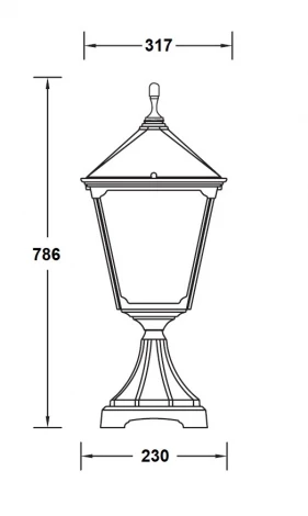 Наземный фонарь Oasis Light QUADRO XL 79904XL SB3L Bl