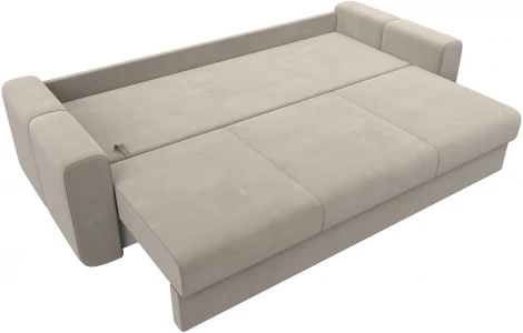 Диван прямой Лига-031 (Бежевый/Микровельвет) Лига Диванов арт.121261