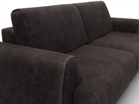 Диван прямой Лига-115 НПБ (ДСП,Фанера,Велюр/Коричневый) Лига Диванов 136929