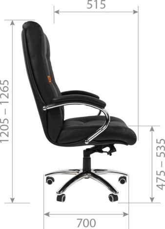 Компьютерное кресло CHAIRMAN 424 (Металл,Экокожа/Черный)