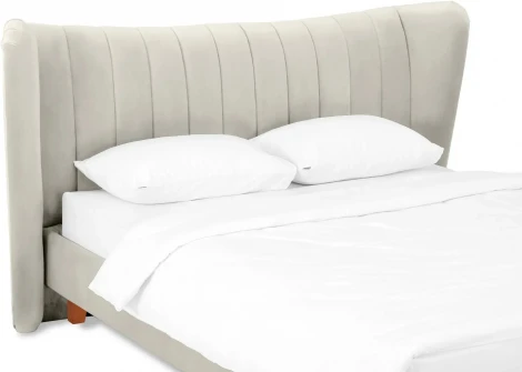 Кровать Queen II Agata L ОГОГО (арт.574967), (Ткань/Белый)