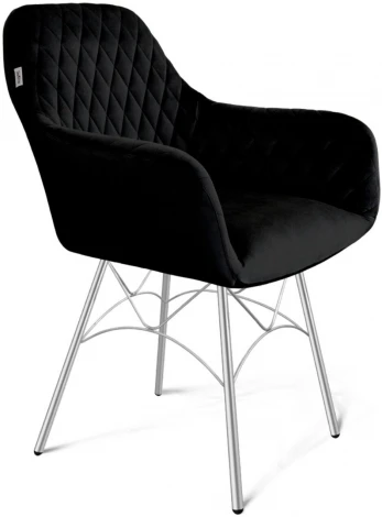 Стул Sheffilton SHT-ST38/S107 ночное затмение/хром лак