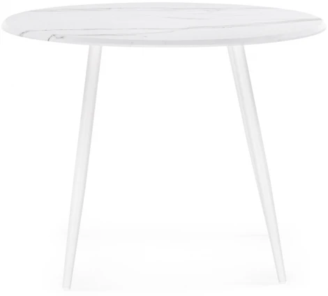 Деревянный стол Notta Абилин 100х76 мрамор белый / белый матовый 520595