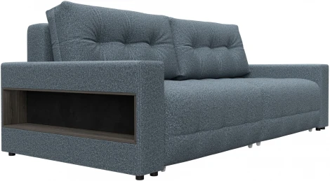 Диван прямой с полками Лига-053 НПБ Лига Диванов (Велюр) арт.128906