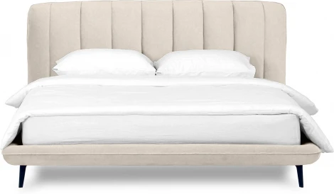Кровать Amsterdam ОГОГО (арт.750822), (Велюр/Бежевый)