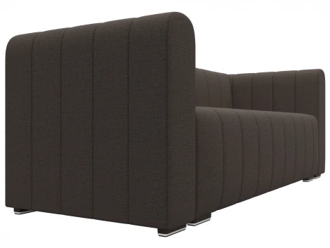 Диван прямой Лига-073 (ДСП,Фанера/Пластик/Рогожка/Коричневый) Лига Диванов 129981