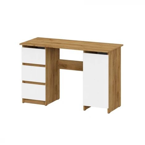 Стол письменный Арника 120 см Денвер, Дуб золотой, белый шагрень