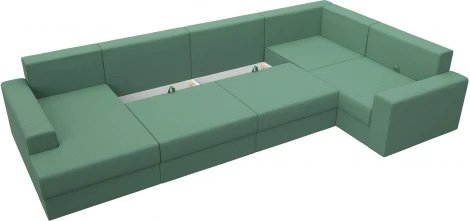 Диван П-образный Майами левый угол (Зеленый/Рогожка) Лига Диванов арт.123253L
