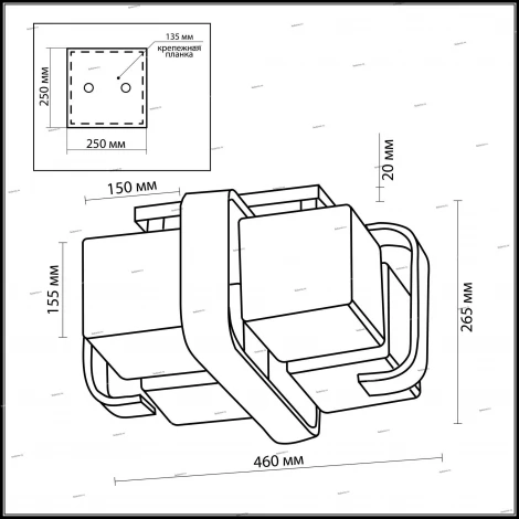 Потолочный светильник Odeon Light Via 2199/4C