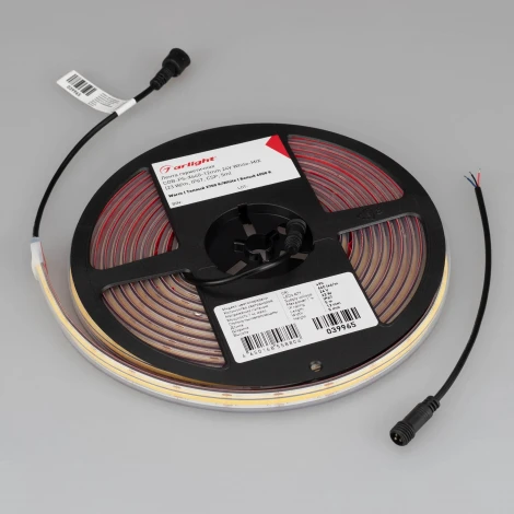 Светодиодная лента герметичная COB-PS-X640-12mm 24V White-MIX (23 W/m, IP67, CSP, 5m) (Arlight, Изменяемая ЦТ) 039965