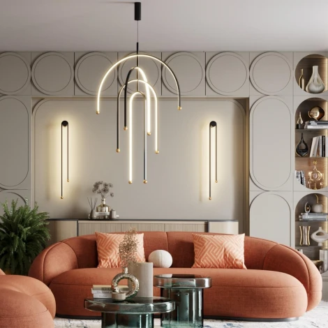 Настенный светильник Odeon Light Memfi 6633/18WL металл/черный/акрил IP20 LED 18W 3000K 220V