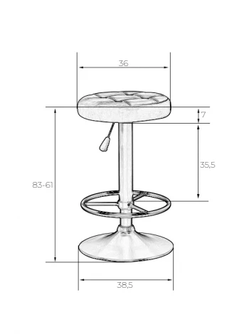 Табурет барный DOBRIN BRUNO GOLD (черный велюр (MJ9-101)) 5008_GoldBase-LM GOLD, цвет сиденья черный (MJ9-101), основания золото