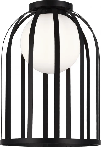 Потолочный светильник круглый ST Luce Nordic SL6129.402.01 Черный/Белый E27 1*60W (220V, шар)