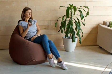 Кресло мешок Dreambag Груша Фьюжн Коричневое (3XL, Классический) 5001941