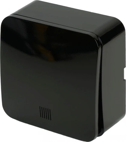 Выключатель одноклавишный с подсветкой (черный) Stekker София 49292