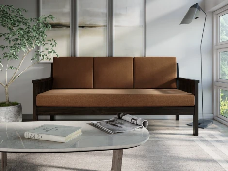 Диван Arsko Норман Б венге коричневая рогожка