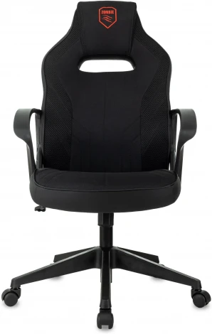 Кресло игровое Zombie 500 черный ткань/эко.кожа крестов. пластик