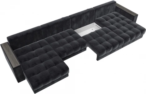Диван П-образный с декором Лига-049 НПБ Лонг Лига Диванов (Велюр) арт.128577