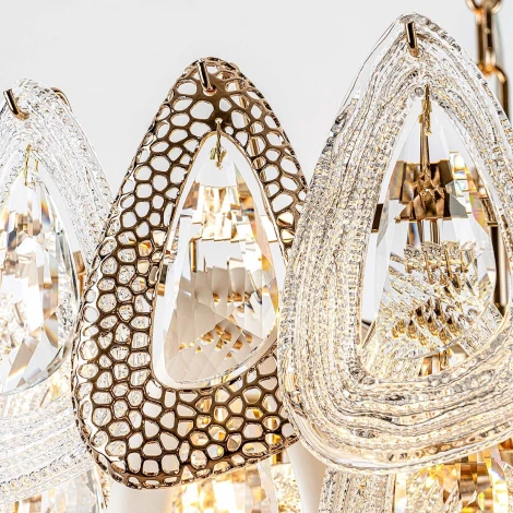 Подвесная люстра хрустальная Modelux ML.6775.800 GD