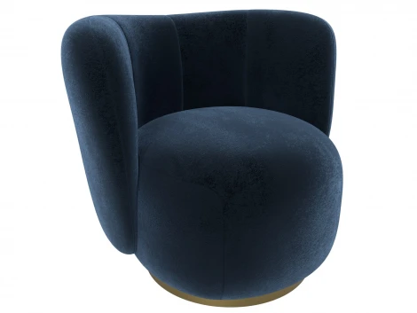 Кресло Лига-072 (Фанера//Велюр/Синий) Лига Диванов 131014