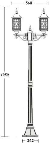 Наземный фонарь Oasis Light LONDON S 64808SA Bl