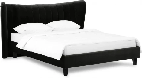 Кровать Queen II Agata L ОГОГО (арт.574964), (Ткань/Черный)