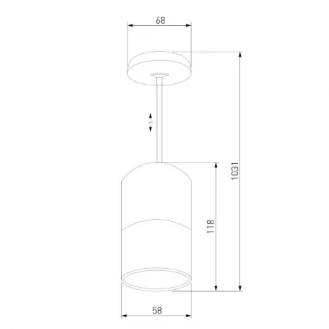 Подвесной светильник Eurosvet Mini Topper 50146/1 хром/черный
