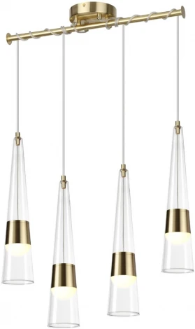 Подвесной светильник Odeon Light Lump 5043/42L глянц.золото/прозрачный/металл/стекло LED 42W 3000K 4167Лм (220V, на проводе)