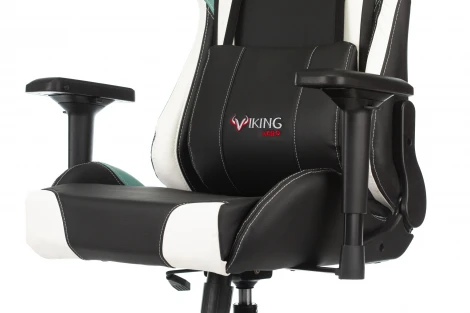 Кресло игровое Zombie VIKING TANK черный/серый/белый эко.кожа с подголов. крестовина металл