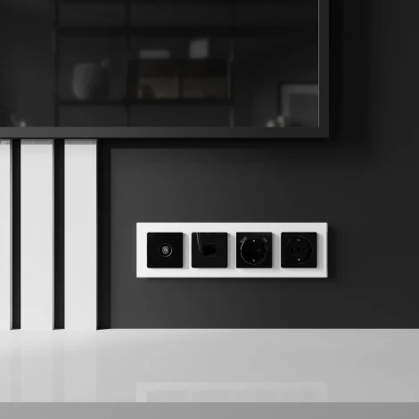 ТВ-розетка оконечная (черный акрил) Werkel W1183048 (a064047)