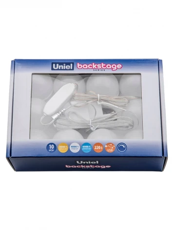 Мебельный светильник c зарядкой от USB Uniel ULM-F50-8W/SW/10/DIM IP20 WHITE (LED, 220V, выключатель, шарики)