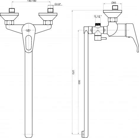 Смеситель GPD Kalipso MAE23-3 универсальный