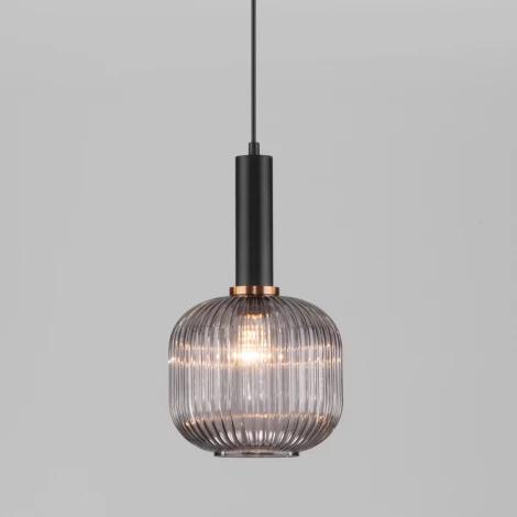 Подвесной светильник Eurosvet Bravo 50182/1 дымчатый (220V, на проводе, шар)