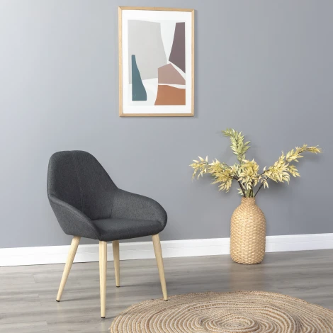 Кресло Kent темно-серый/нат.дуб R-Home арт.410119131h_ТмСер_н.дуб