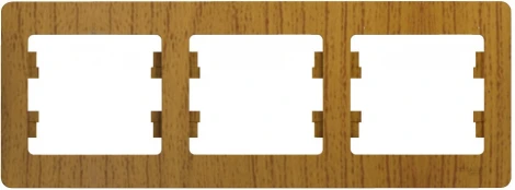 Рамка на 3 поста (дуб) Systeme Electric Glossa GSL000503