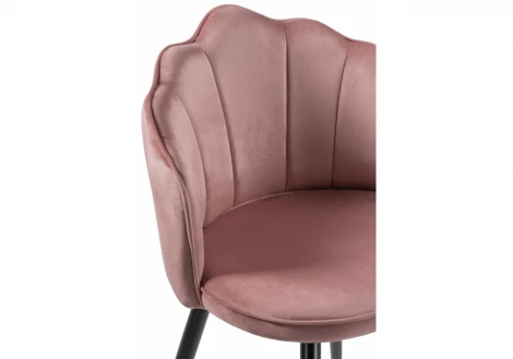 Обеденный стул на металлокаркасе Woodville Shell dark pink / black 11989