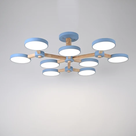 Потолочная люстра на штанге LED TURNA Голубой ImperiumLoft Turna-X01 (178302-26, Умный дом, WiFi, голосовое управление)