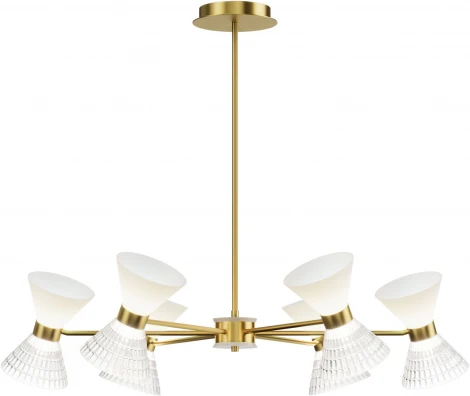 Потолочная люстра на штанге ST Luce SL2004 SL2004.303.12 латунь/прозрачный, белый, латунь G9 LED 12*5W (220V)