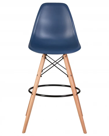Стул барный DSW BAR (ножки светлый бук, цвет тёмно-синий (BE-12))