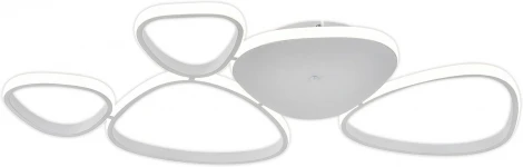 Потолочная люстра светодиодная Escada Index 10290/5LED 97Вт, металл/силикон, белый (регулировка яркости, 220V, пульт управления)