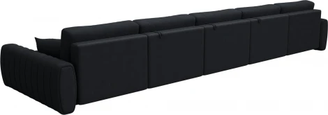 Диван П-образный Лига-057 НПБ МегаЛонг Лига Диванов (Замша) арт.129369