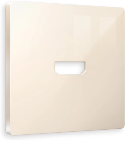 Лицевая панель Ambrella Volt ALFA (Бежевый глянец) для HDMI розетки QUANT AP3140