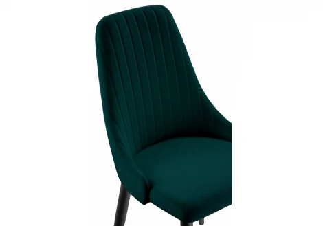 Стул Woodville на металлокаркасе Kora green / black 15096