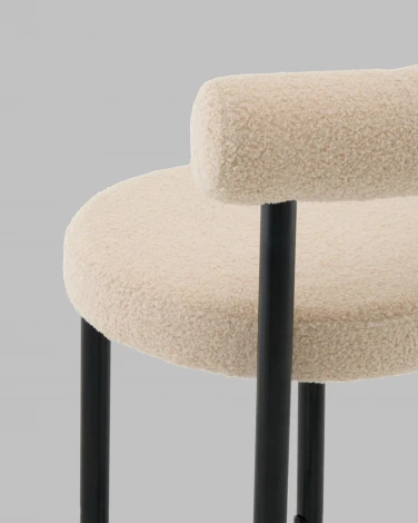 Стул полубарный Флорео букле бежевый Stool Group арт.УТ000041333