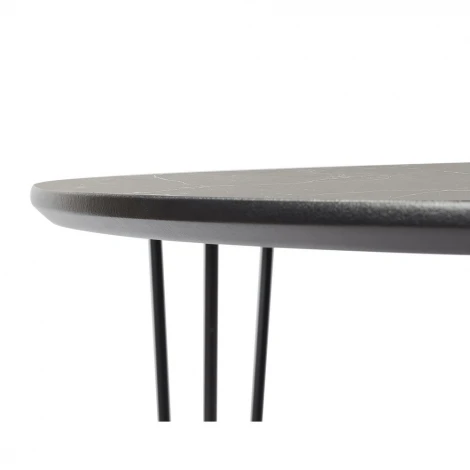 Стол Solution диам.100см, белый с чёрным