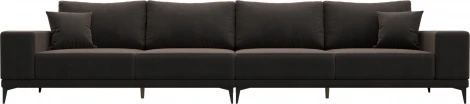 Диван прямой Льюес Лонг (Коричневый/Велюр) Лига Диванов арт.122386